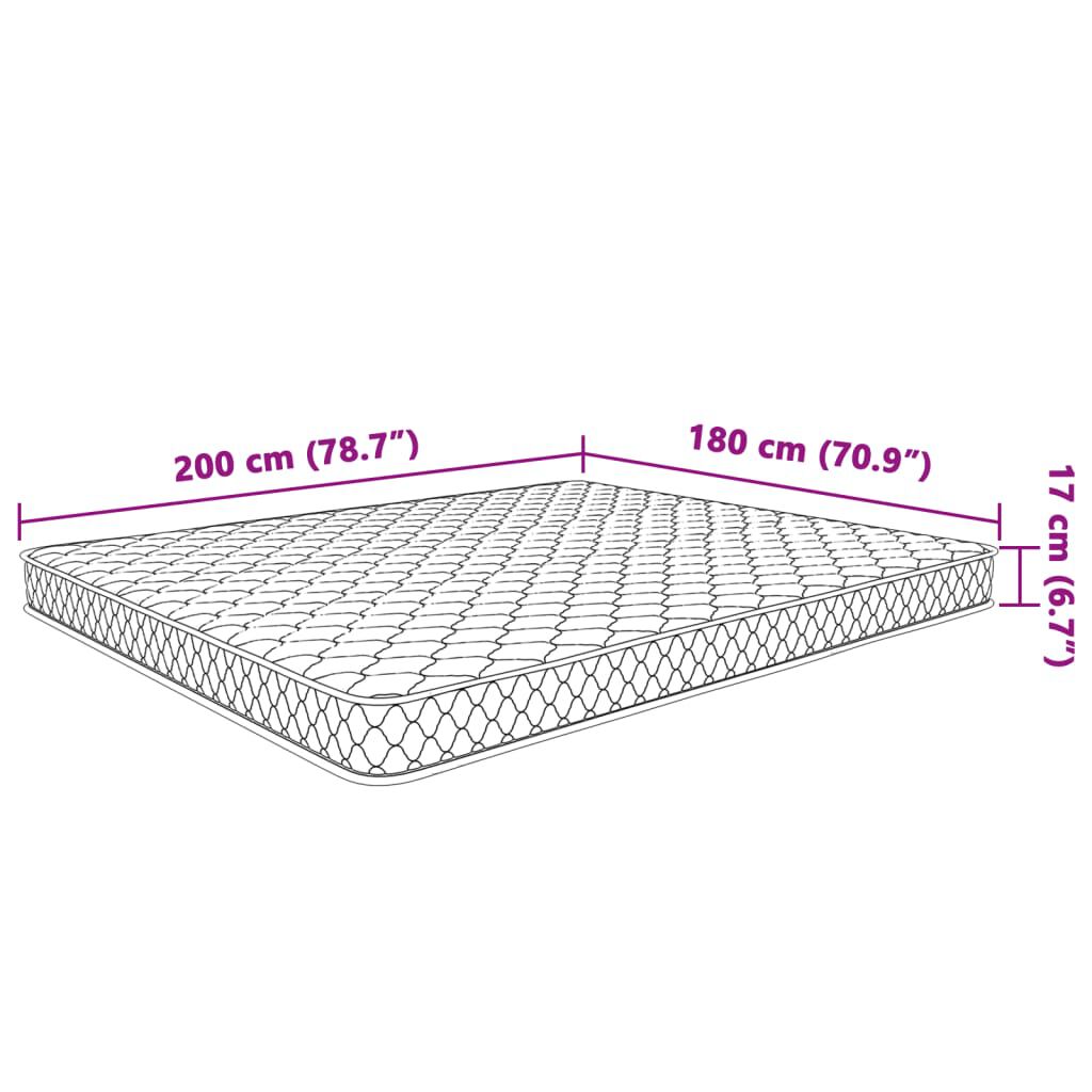 vidaXL Στρώμα Αφρού Μνήμης 200 x 160 x 17 εκ.