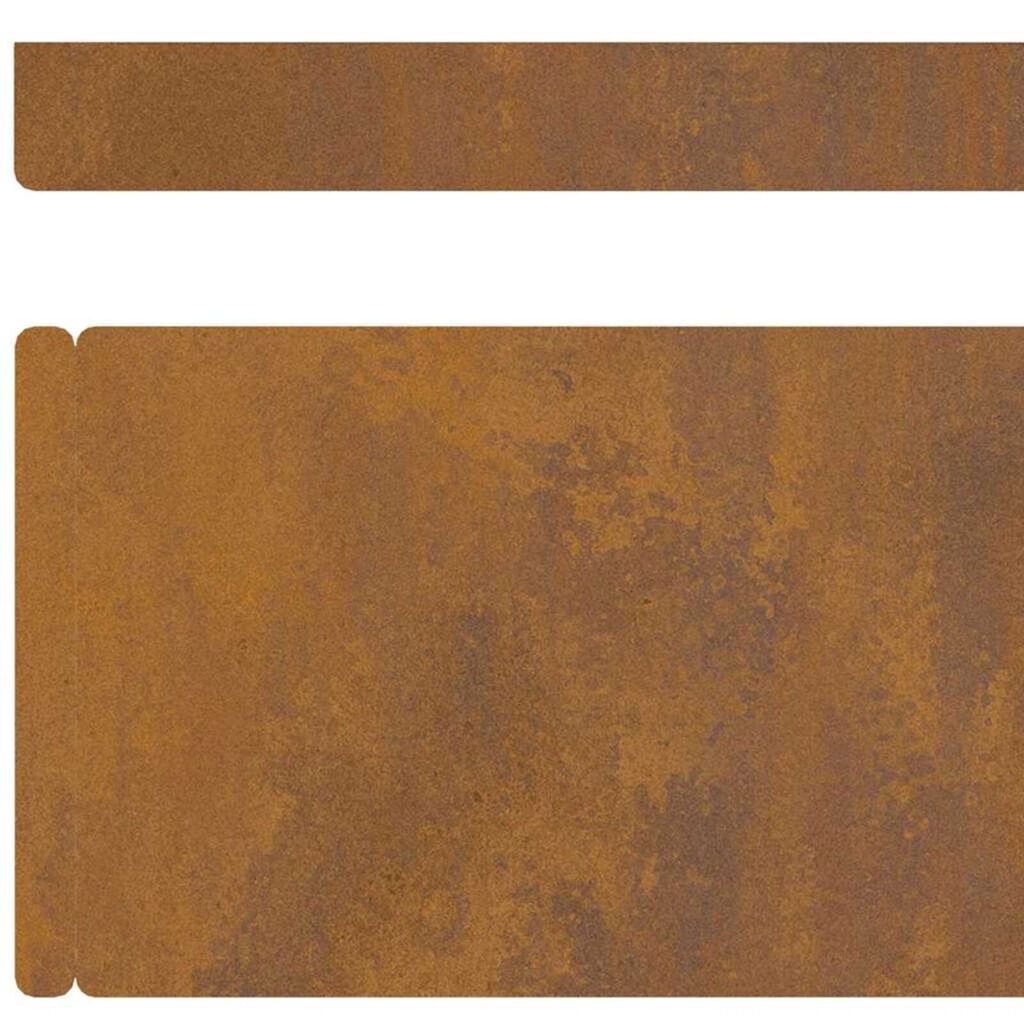 vidaXL Φράχτης Κήπου Σκ rusty 450 x 10 εκ Ατσάλι σκληρυθέν στον αέρα