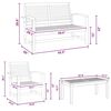 vidaXL Σετ Καναπέ Κήπου 5 pcs Φυσικό Μασίφ ξύλο teak