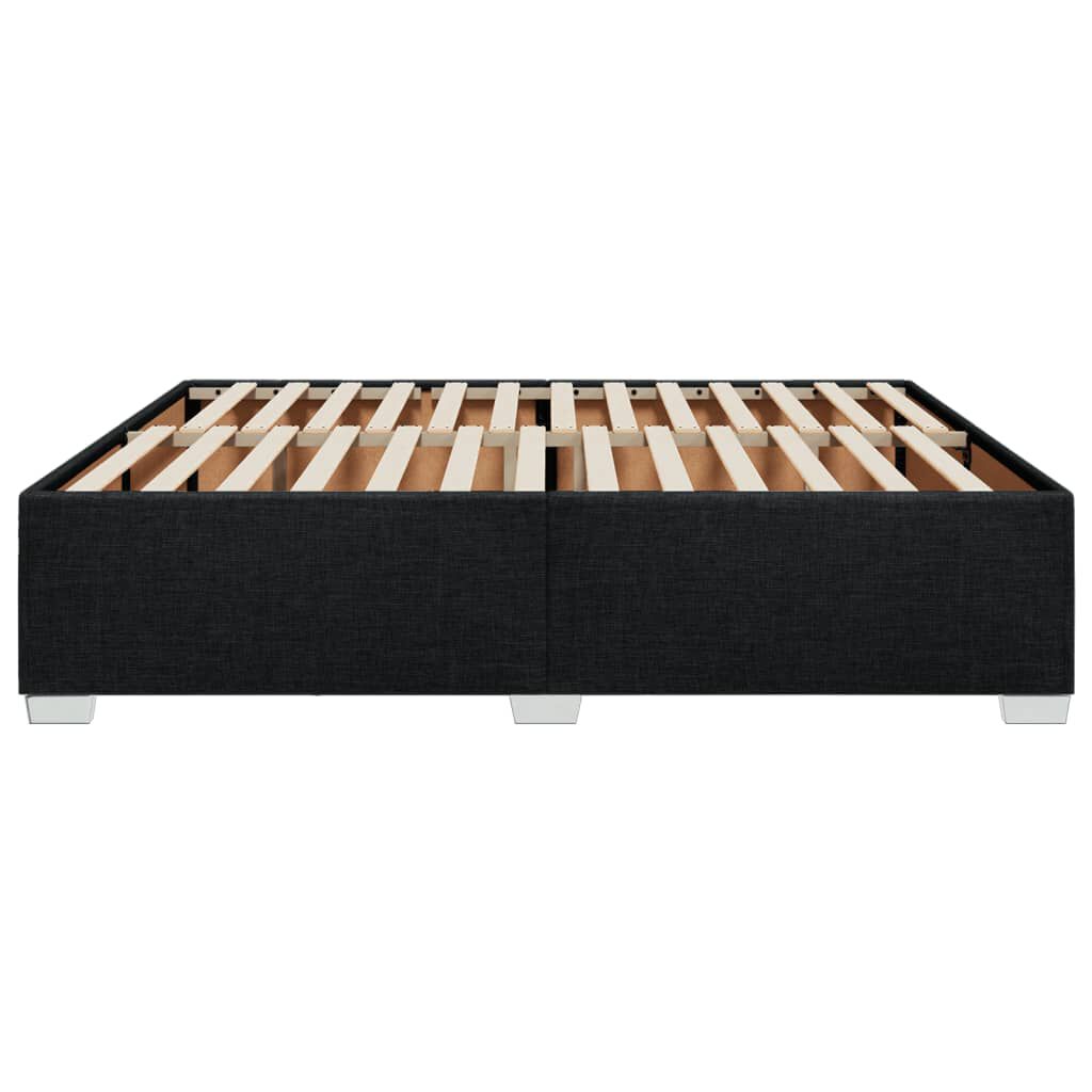 vidaXL Σκελετός Κρεβατιού Χωρίς Στρώμα Μαύρο 200x200 εκ. Υφασμάτινο