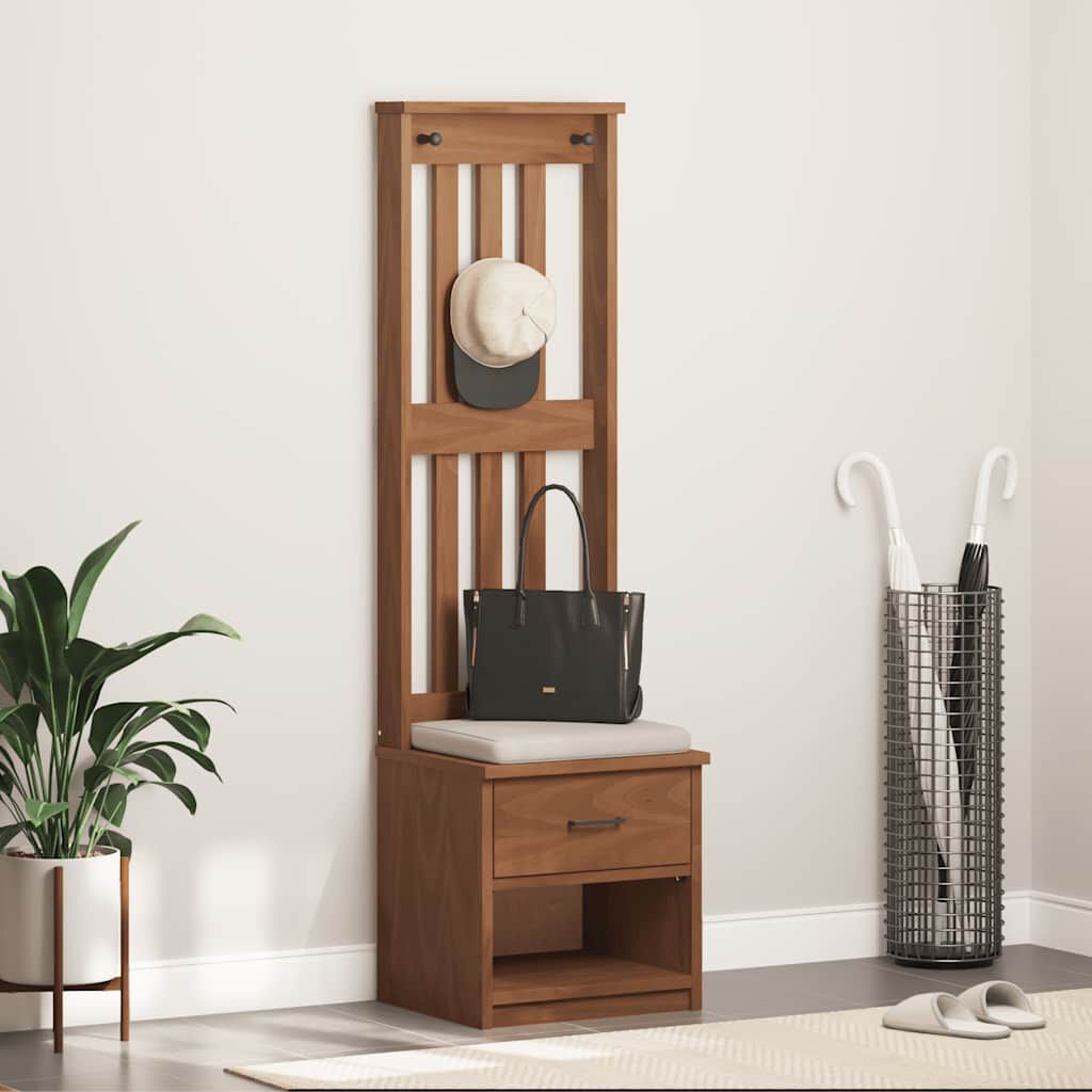 vidaXL Δέντρο χωλ "SANDNES" 45x40x159,5 εκ.Πεύκο μασίφ ξύλο