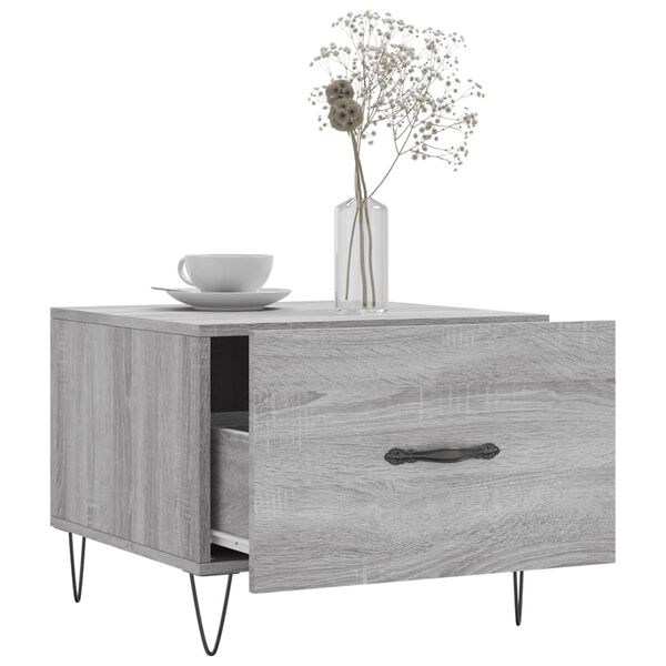 vidaXL Τραπεζάκι Σαλονιού Γκρι Sonoma 50x50x40 εκ. Επεξεργασμένο Ξύλο