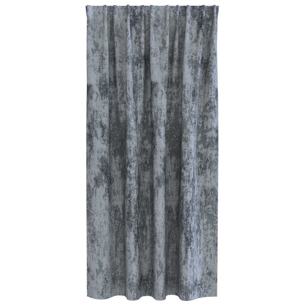 vidaXL Κουρτίνα με κουρτίνες 2 pcs Ασημί γκρι 175 x 140 εκ. Βελούδο