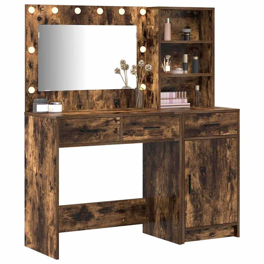vidaXL Τραπέζι περιποίησης με συρτάρι 2 pcs Καφέ 78.5 x 41 x 135 εκ