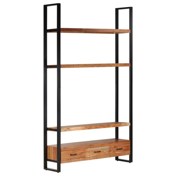 vidaXL Ραφιέρα 118 x 30 x 200 εκ. από Μασίφ Ακατέργαστο Ξύλο Μάνγκο