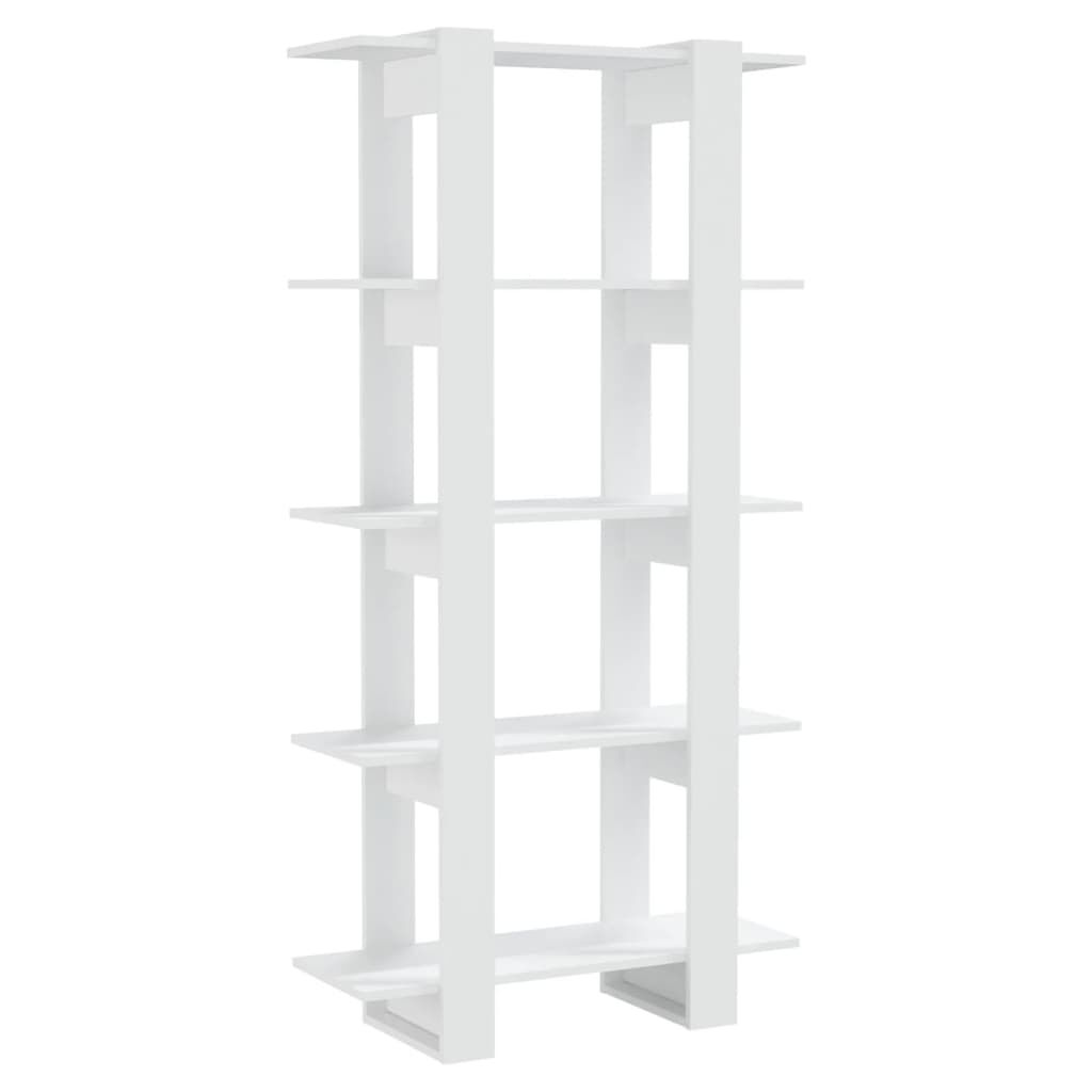 vidaXL Βιβλιοθήκη/Διαχωρ. Χώρου Λευκό 80x30x160 εκ Επεξ. Ξύλο