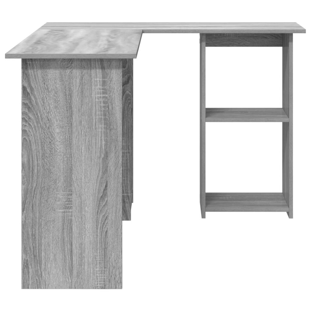vidaXL Γκρι Γραφείο Υπολογιστή Γκρι Sonoma MDF Μεσαίο Αποθήκευση