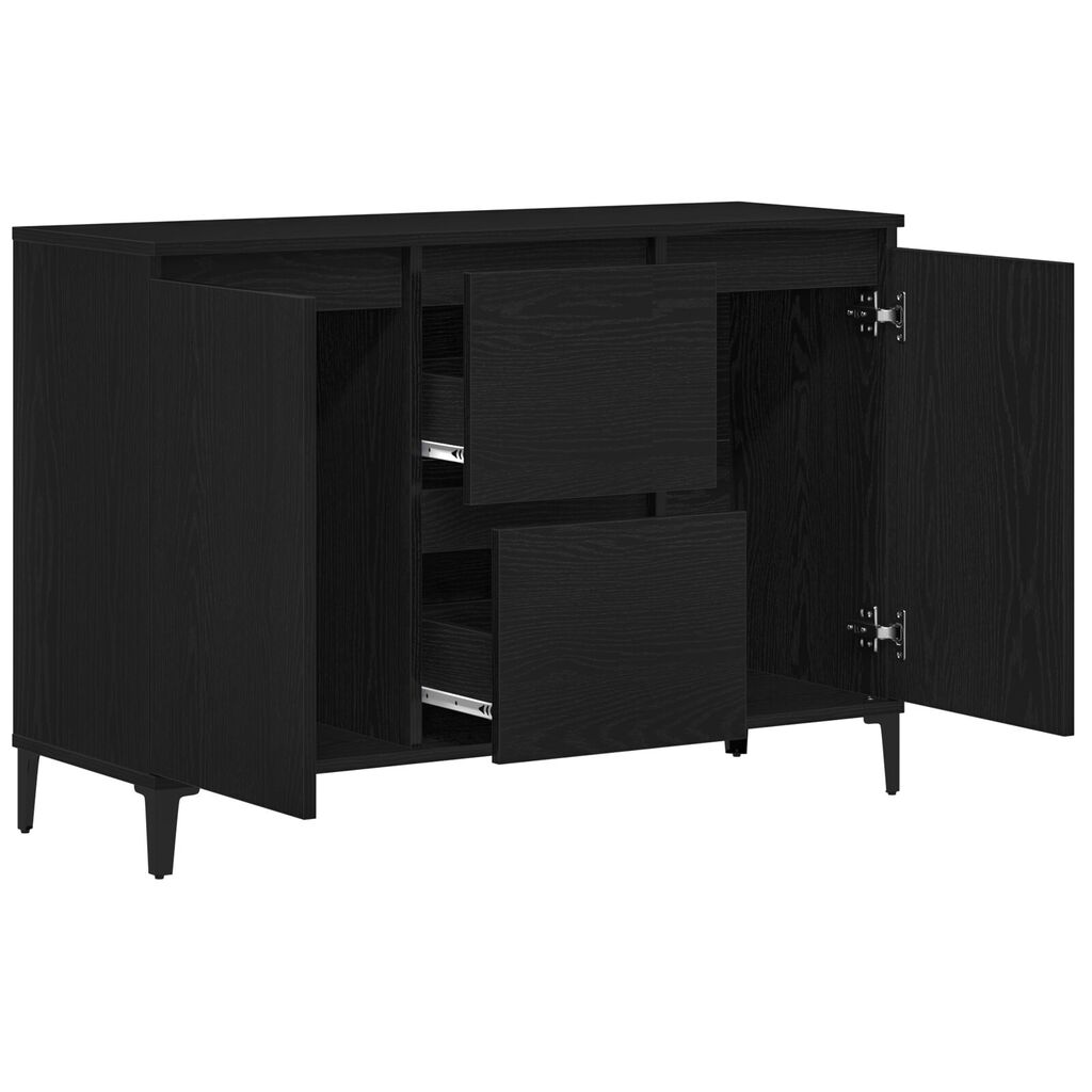 vidaXL Πλαϊνό γραφείο σε Μαύρο Δρυς 104x35x70 εκ. Φτιαγμένο από ξύλο