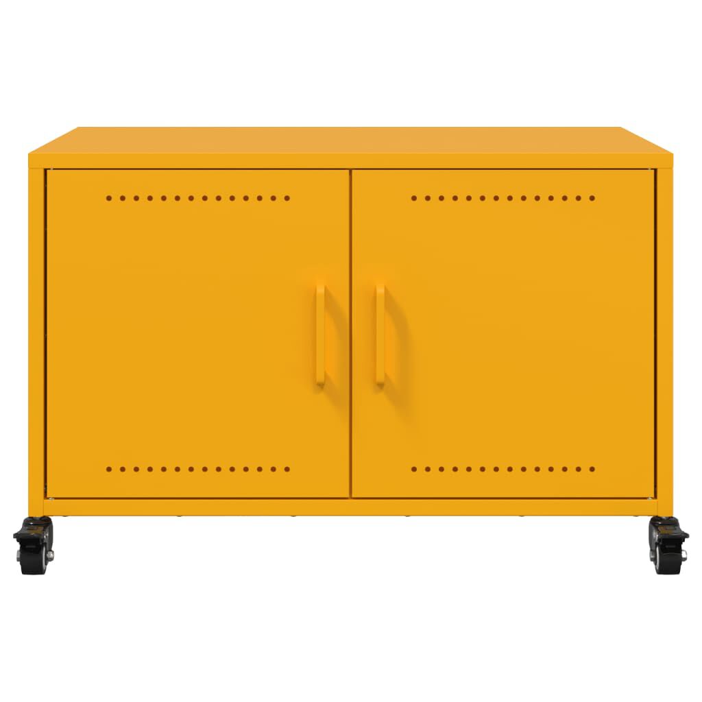 vidaXL Έπιπλο Τηλεόρασης Μουσταρδί Κίτρινο 68x39x43,5 εκ. από Ατσάλι