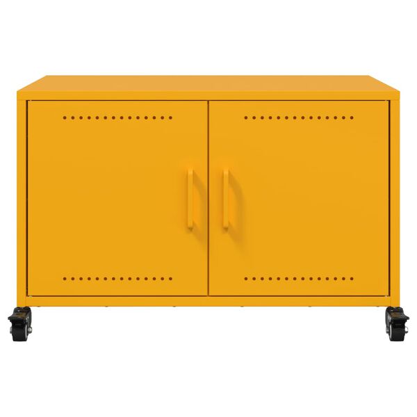 vidaXL Έπιπλο Τηλεόρασης Μουσταρδί Κίτρινο 68x39x43,5 εκ. από Ατσάλι