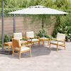 vidaXL Σετ Καναπέ Κήπου 6 pcs Καφέ 45 x 45 x 38 εκ. Μασίφ ξύλο ακακίας