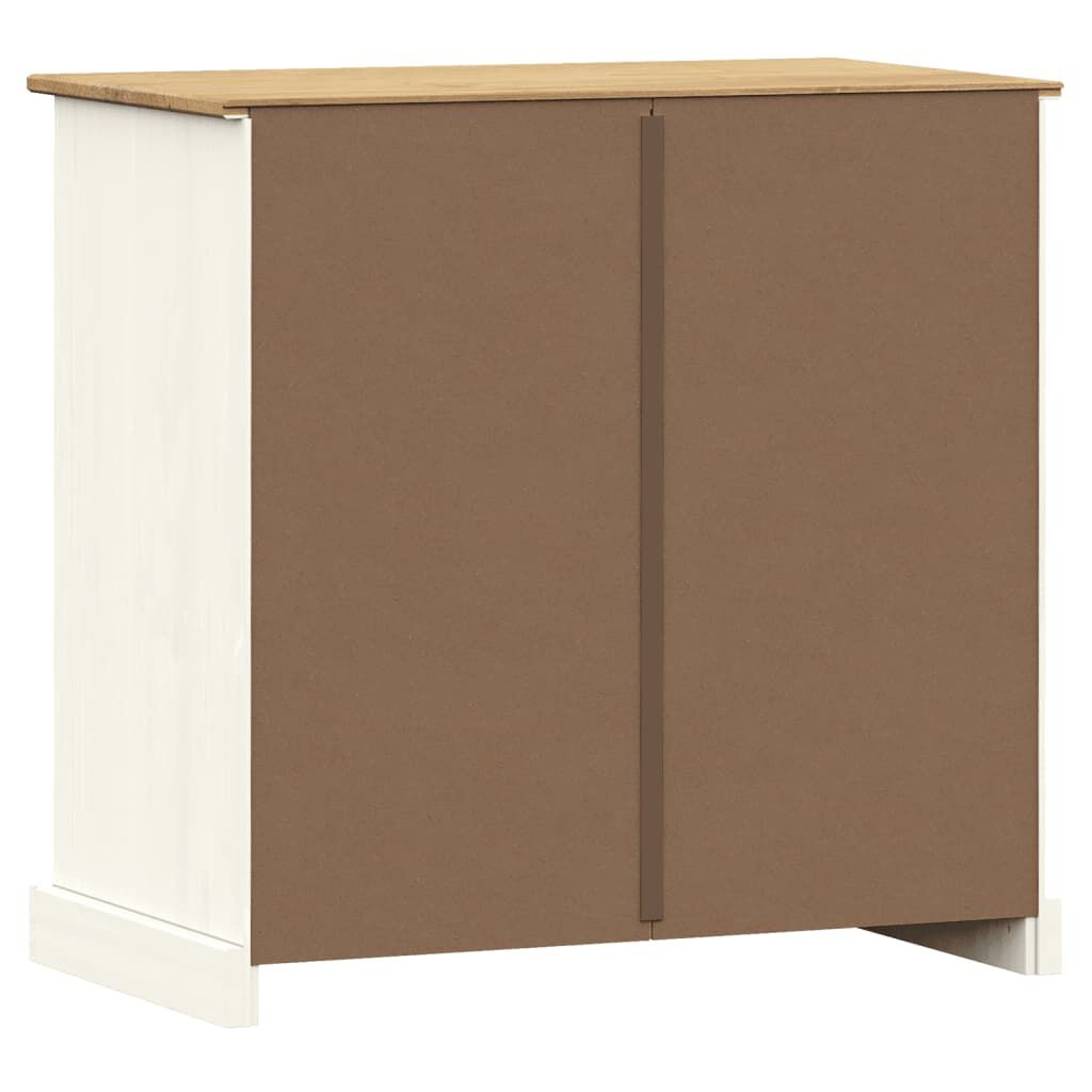 vidaXL Ντουλάπι με Συρτάρια VIGO Λευκό 78x40x75 εκ. Μασίφ Ξύλο Πεύκου