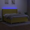 vidaXL &Kappa;&rho;&epsilon;&beta;ά&tau;&iota; Boxspring &mu;&epsilon; &Sigma;&tau;&rho;ώ&mu;&alpha; & LED &Pi;&rho;ά&sigma;&iota;&nu;&omicron; 180x200 &epsilon;&kappa; &Upsilon;&phi;&alpha;&sigma;&mu;ά&tau;&iota;&nu;&omicron;