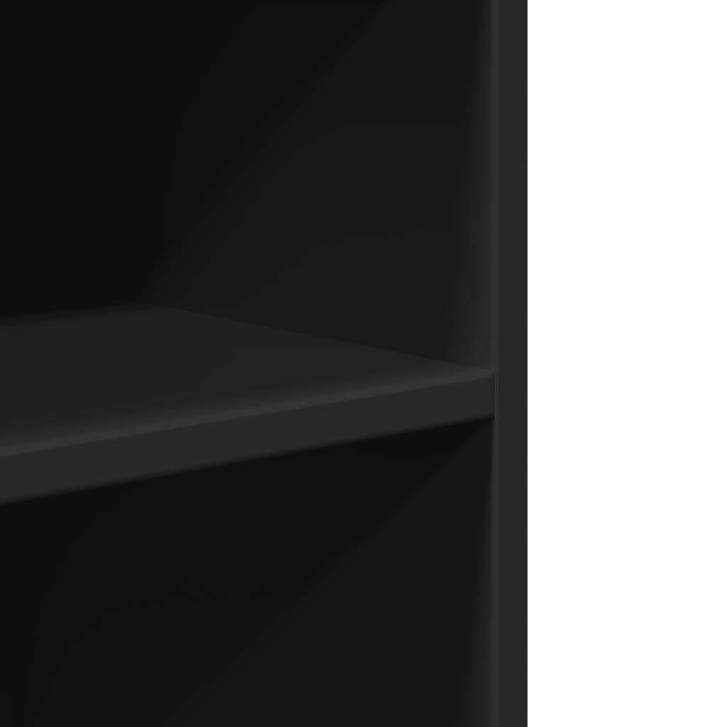 vidaXL Βοηθητικό Τραπέζι με Ρόδες Μαύρο 55x60x78 εκ. Επεξ. Ξύλο