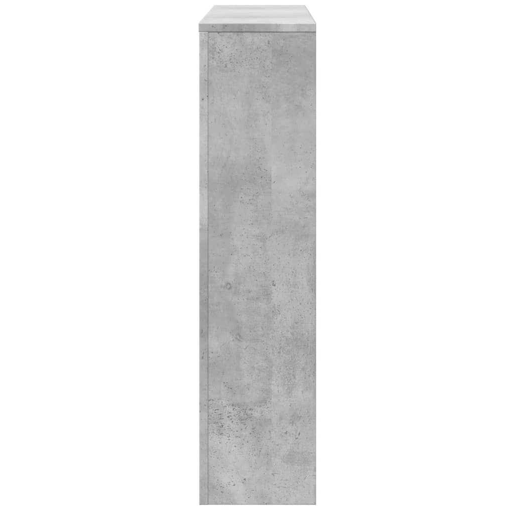 vidaXL Κάλυμμα Καλοριφέρ Γκρι Σκυροδέματος 149x20x82 εκ. Επεξ. Ξύλο