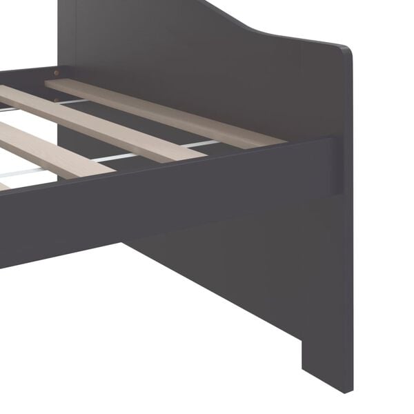 vidaXL Καναπές Κρεβάτι 3 Θέσεων Σκ. Γκρι 90x200 εκ. Μασίφ Ξύλο Πεύκου
