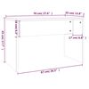 vidaXL Σκαμπό Μπουντουάρ Καπνιστή δρυς 70 x 35 x 45 εκ. Επεξ. Ξύλο