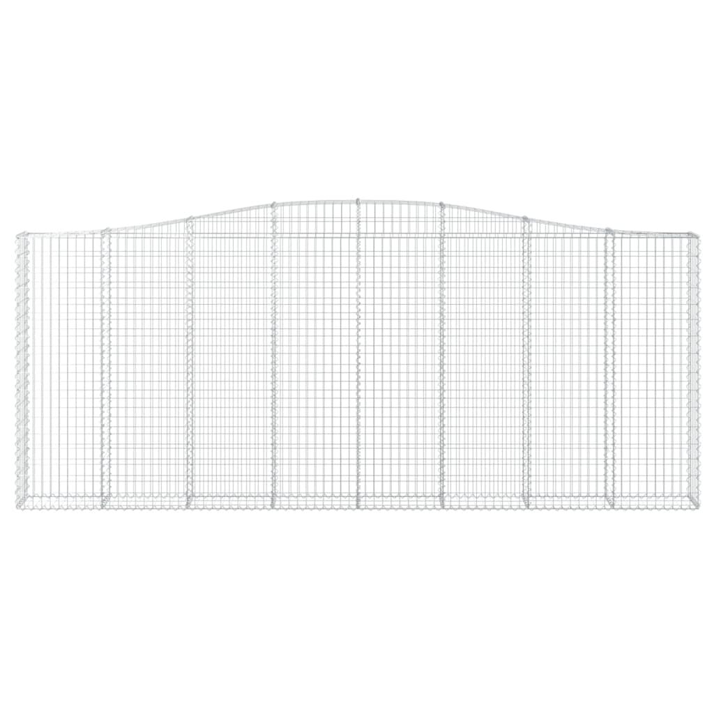 vidaXL Συρματοκιβώτια Τοξωτά 9 τεμ. 400x30x160/180 εκ. Γαλβαν. Ατσάλι