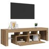 vidaXL Έπιπλο Τηλεόρασης με LED Αρτισιανή Δρυς 140x36,5x40εκ Επεξ.Ξύλο