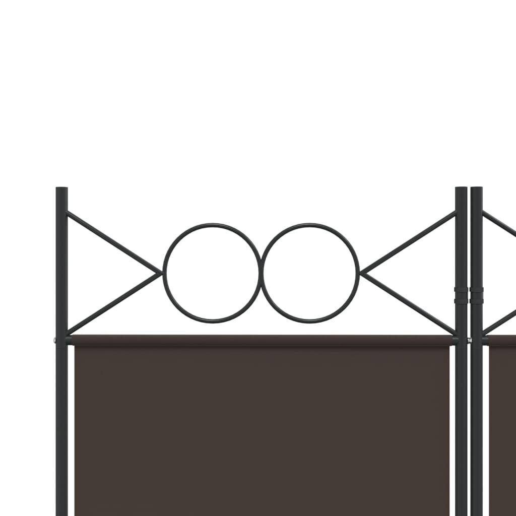 vidaXL Διαχωριστικό Δωματίου με 5 Πάνελ Καφέ 200x220 εκ. από Ύφασμα