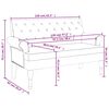 vidaXL Παγκάκι με Πλάτη Μαύρο 120 x 62 x 75,5 εκ. Υφασμάτινο