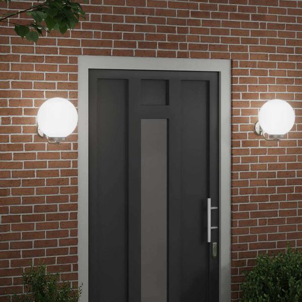 vidaXL Εξωτερικά Φωτιστικά Τοίχου 2 pcs Ασημί 29 x 25 x 33 εκ.