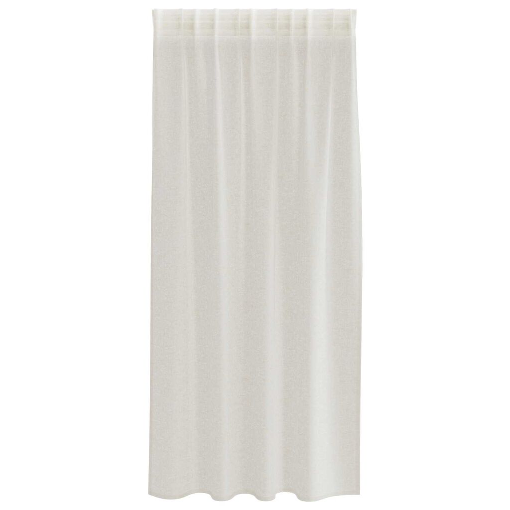 vidaXL Κουρτίνες με κουρτίνες 2 pcs Κρεμ 140 x 175 εκ. Πολυεστέρας
