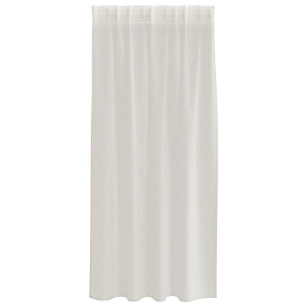 vidaXL Κουρτίνες με κουρτίνες 2 pcs Κρεμ 140 x 175 εκ. Πολυεστέρας