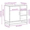 vidaXL Ντουλάπι νιπτήρα μπάνιου γκρι Sonoma 65x33x60 cm