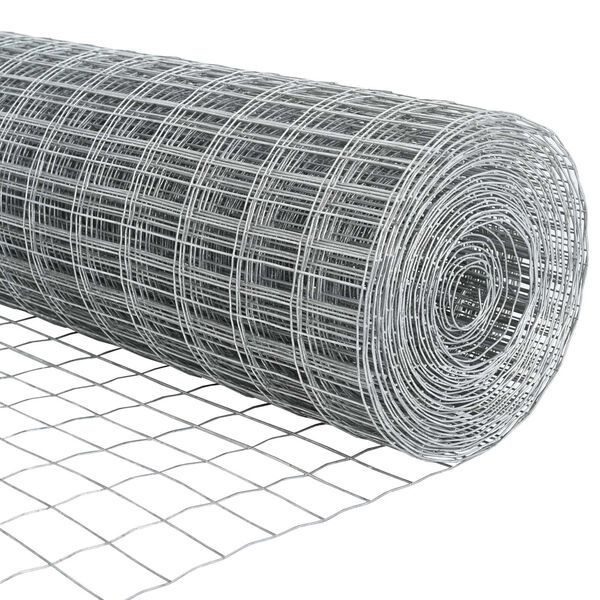 vidaXL Ευρωπαϊκό Φράχτη με 10 Στήλες Ασημί 1,4x10 μ Ατσάλι