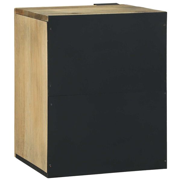 vidaXL Ντουλάπι Τοίχου Μπάνιου - 38 x 33.5 x 48 εκ, Κατασκευασμένο από Μασίφ και Τεχνητό Ξύλο.