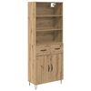 vidaXL Highboard 2 pcs Artisan Oak 69,5 x 34 x 180 &epsilon;&kappa;.