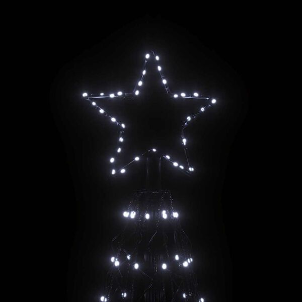 vidaXL Χριστουγεννιάτικο Δέντρο Κώνος 1400 LED Ψυχρό Λευκό 160x500 εκ.