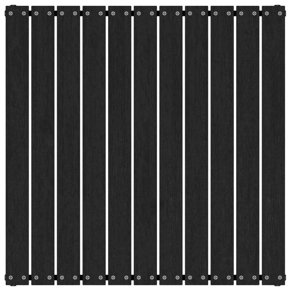 vidaXL Υποπόδιο Κήπου Μαύρο από Μασίφ Ξύλο Πεύκου με Μαξιλάρι