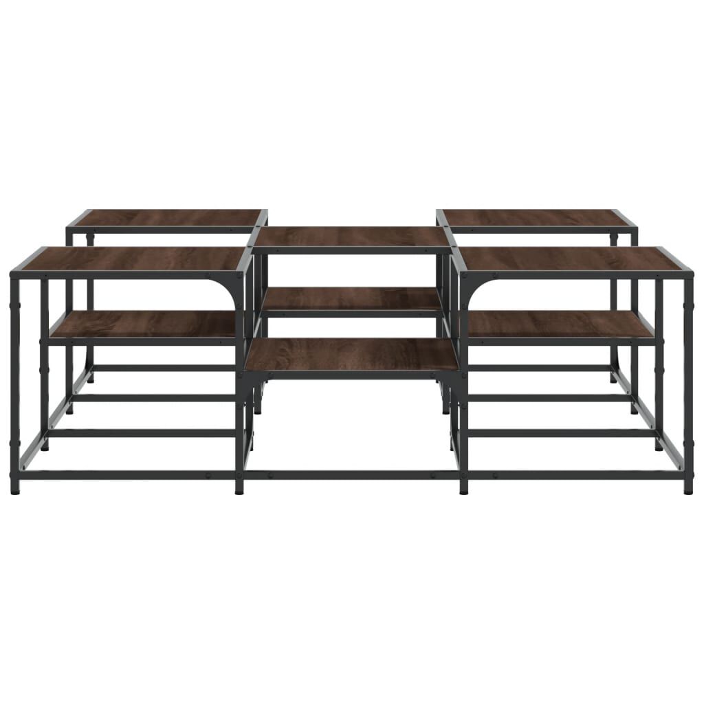 vidaXL Τραπεζάκι Σαλονιού Καφέ Δρυς 121x121x40 εκ. Επεξεργασμένο Ξύλο