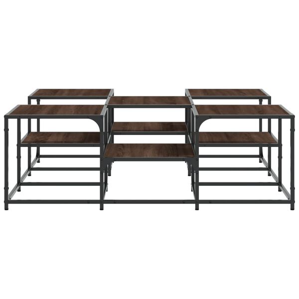 vidaXL Τραπεζάκι Σαλονιού Καφέ Δρυς 121x121x40 εκ. Επεξεργασμένο Ξύλο
