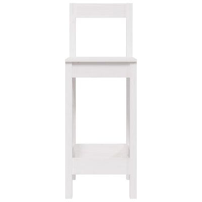 vidaXL Καρέκλες Μπαρ 2 τεμ. Λευκό 40x41,5x112 εκ. Μασίφ Ξύλο Πεύκου
