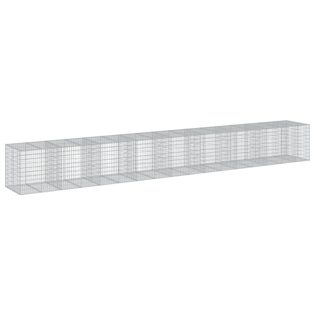 vidaXL Συρματοκιβώτιο με Κάλυμμα 950x100x100εκ από Γαλβανισμένο Χάλυβα