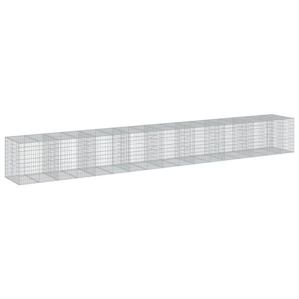 vidaXL Συρματοκιβώτιο με Κάλυμμα 950x100x100εκ από Γαλβανισμένο Χάλυβα