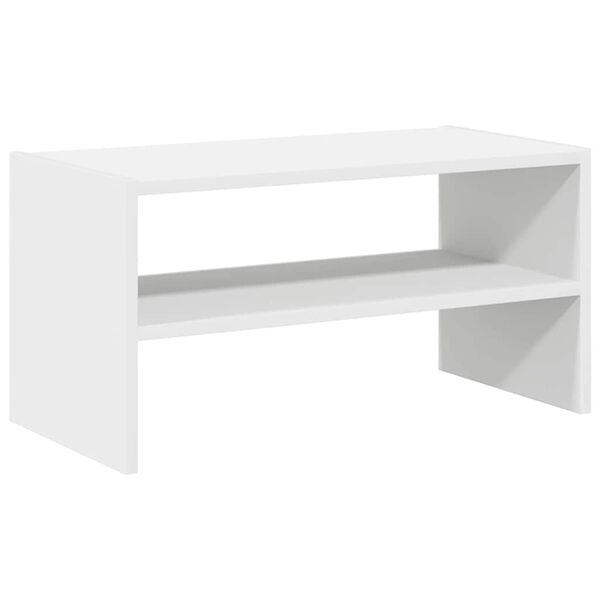 vidaXL Ράφι παπουτσιών στοιβαζόμενο λευκό 60x30x30,5 cm