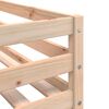 vidaXL Κουκέτα με Κουρτίνες Μπλε 75x190 εκ. Μασίφ Ξύλο Πεύκου