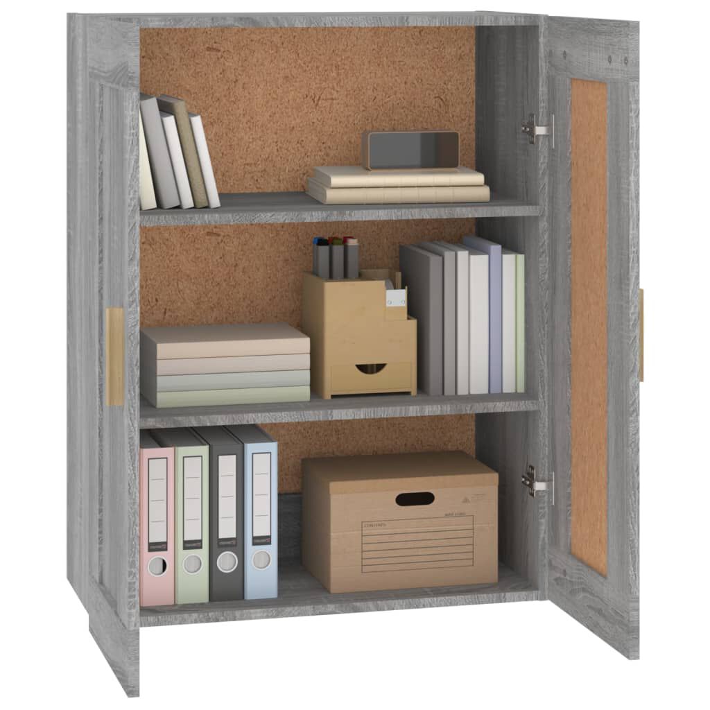 vidaXL Ντουλάπι Τοίχου Γκρι Sonoma 69,5x32,5x90 εκ. από Επεξ. Ξύλο