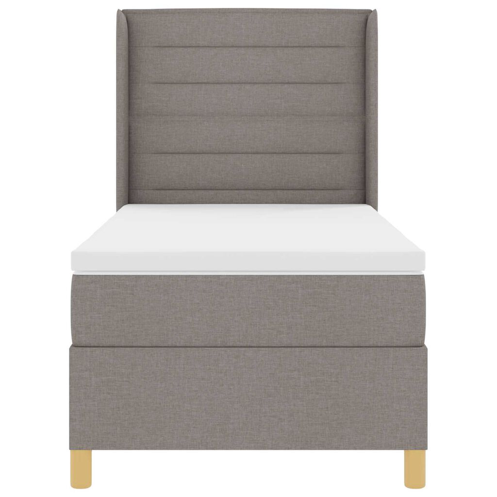 vidaXL Κρεβάτι Box Spring με Στρώμα & LED Ταμπά 80x200 εκ. Υφασμάτινο