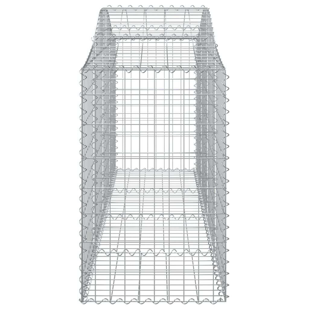 vidaXL Συρματοκιβώτια Τοξωτά 11 τεμ. 200x50x80/100 εκ. Γαλβαν. Ατσάλι
