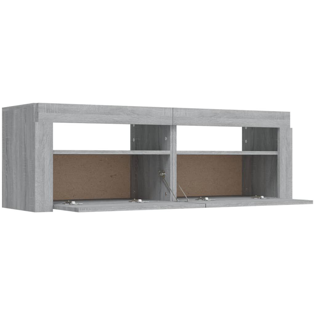 vidaXL Έπιπλο Τηλεόρασης με LED Γκρι Sonoma 120x35x40 εκ.
