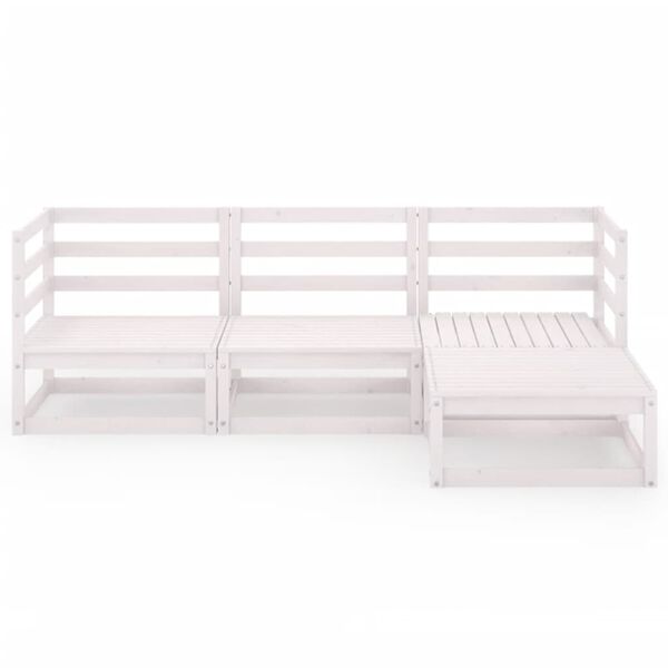 vidaXL &Sigma;&alpha;&lambda;ό&nu;&iota; &Kappa;ή&pi;&omicron;&upsilon; &Sigma;&epsilon;&tau; 4 &Tau;&epsilon;&mu;&alpha;&chi;ί&omega;&nu; &Lambda;&epsilon;&upsilon;&kappa;ό &alpha;&pi;ό &Mu;&alpha;&sigma;ί&phi; &Xi;ύ&lambda;&omicron; &Pi;&epsilon;ύ&kappa;&omicron;&upsilon;