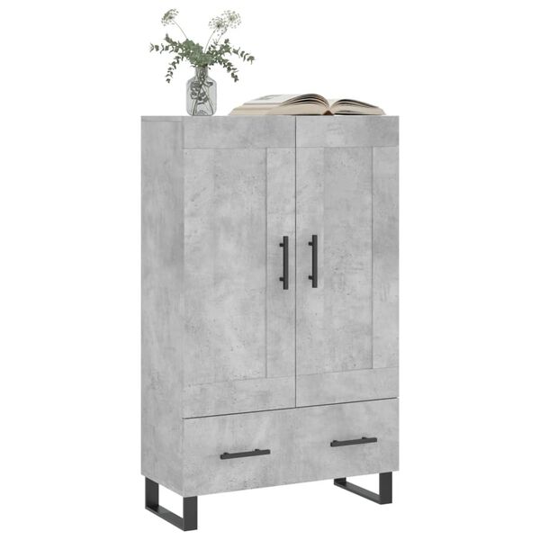 vidaXL Ντουλάπα Γκρι Σκυροδέματος 69,5 x 31 x 115 εκ. Επεξεργ. Ξύλο