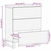 vidaXL Πλαϊνό γραφείο Λευκό 60 x 33.5 x 75 εκ. Μασίφ ξύλο μάνγκο