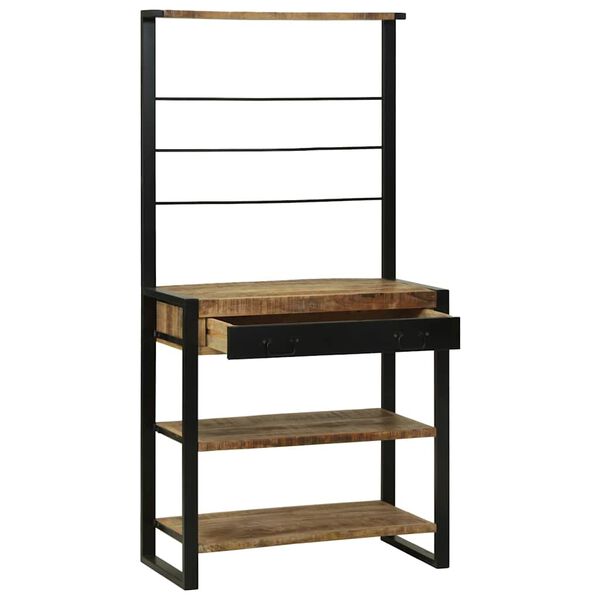 vidaXL Ράφι κουζίνας Καφέ 80 x 40 x 160 cm Μασίφ ξύλο μάνγκο