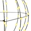 vidaXL Μπάλα με 96 LED Θερμό λευκό 30 cm Μέταλλο